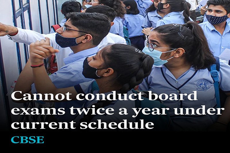 Cannot conduct board exams twice a year under current schedule: CBSE