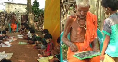 This man has been teaching children under a tree without fees for over 75 years in Odisha’s Jajpur