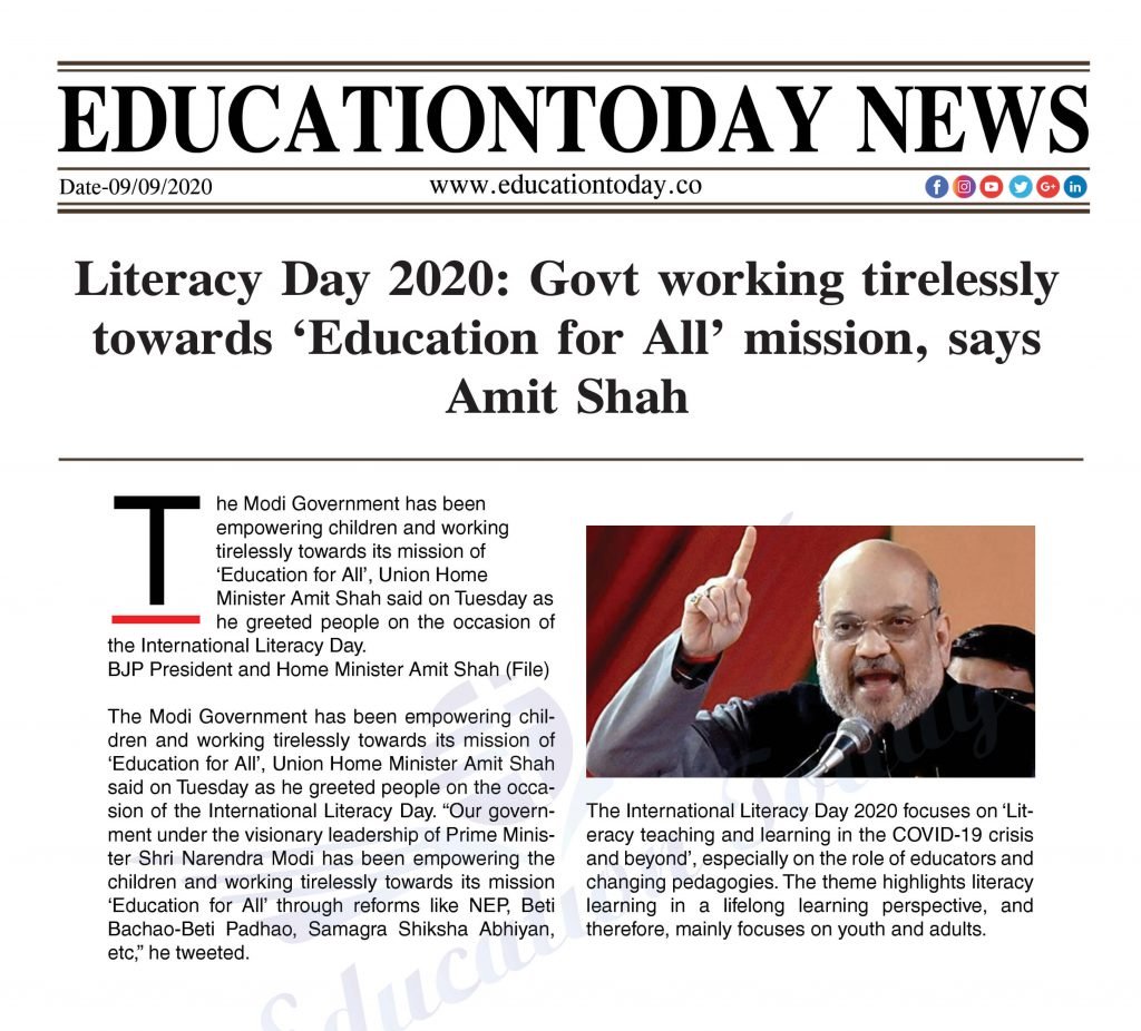 Govt working tirelessly towards ‘Education for All’ mission, says Amit Shah
