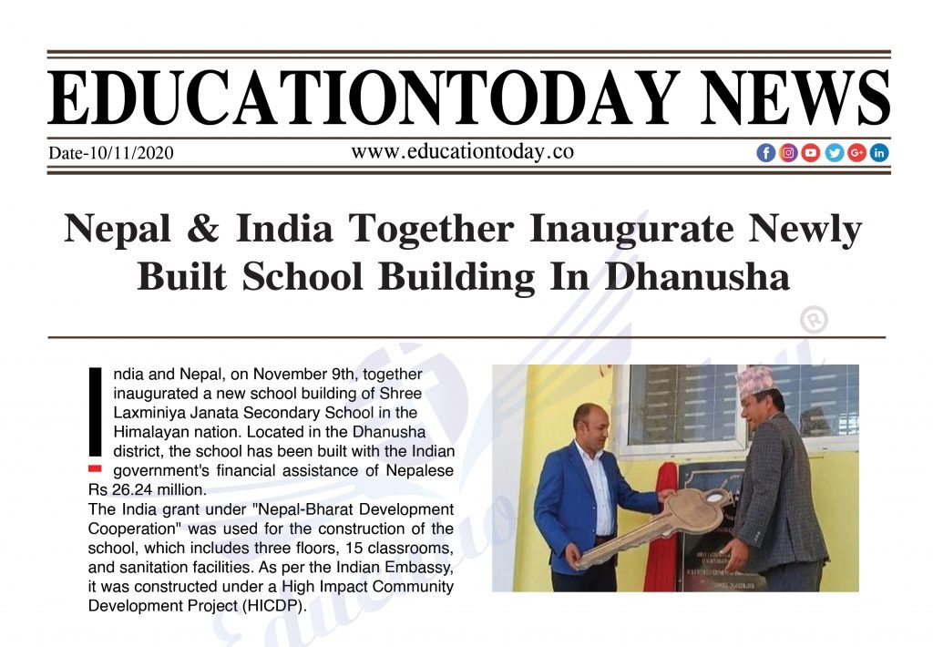 Nepal & India Together Inaugurate Newly Built School Building In Dhanusha