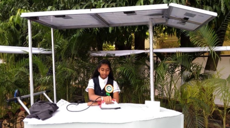 Class 8 student in Tamil Nadu Wins Global Award For Designing a Solar Ironing Cart