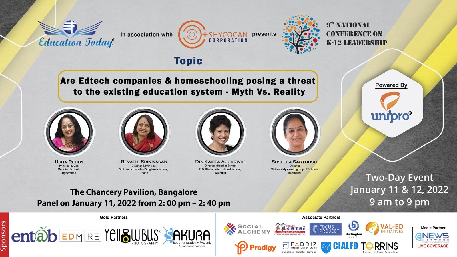 Panel 2- Are Edtech companies & homeschooling posing a threat to the existing education system? - Myth vs. Reality